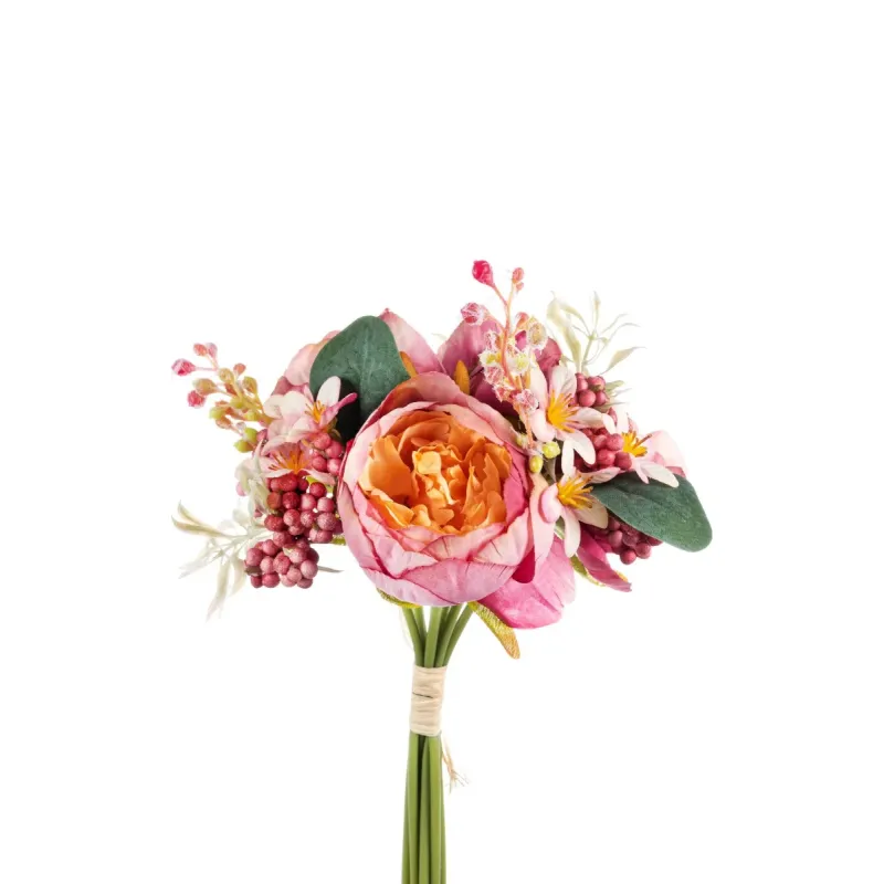Bouquet Peonie e Infiorescenze cm 36 Vari Colori