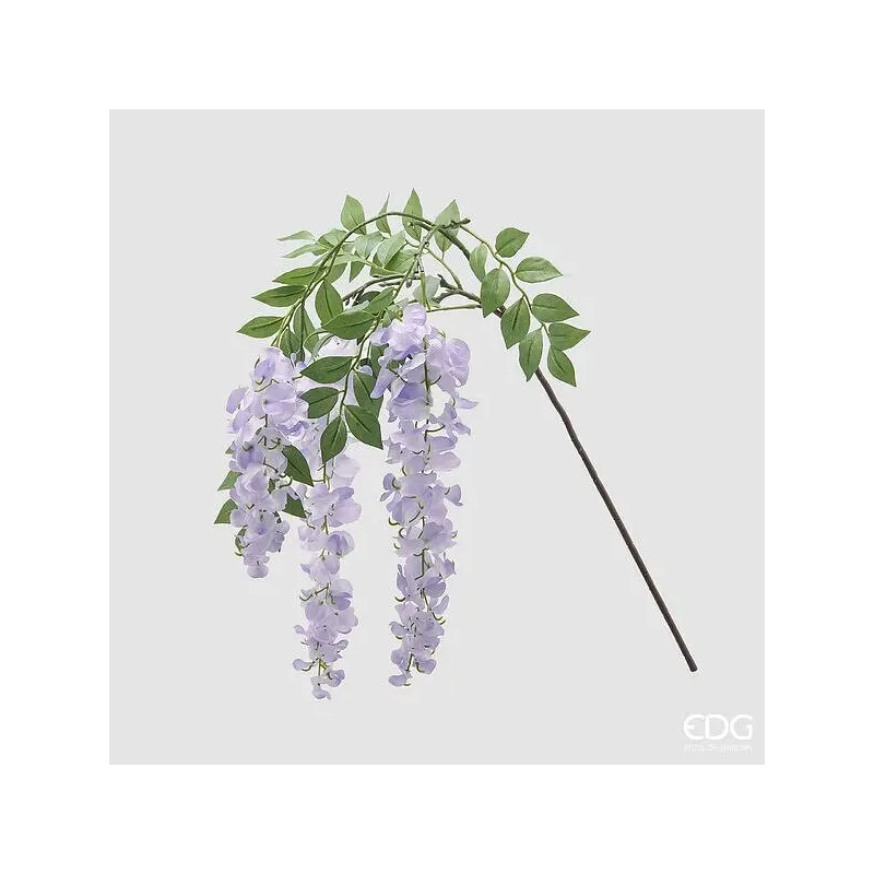 Ramo di Glicine Cadente EDG Bianco e Lavanda in Due Misure, ideale per decorazioni ed allestimenti