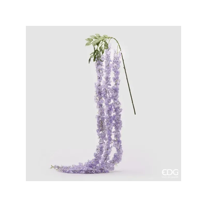 Ramo di Glicine Cadente EDG Bianco e Lavanda in Due Misure, ideale per decorazioni ed allestimenti