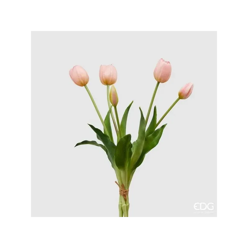 Mazzo di cinque Tulipani EDG cm. 40 in vari colori, ideale per decorazioni, composizioni ed allestimenti