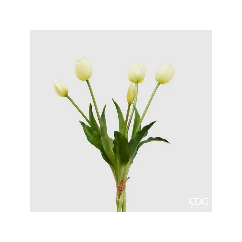 Mazzo di cinque Tulipani EDG cm. 40 in vari colori, ideale per decorazioni, composizioni ed allestimenti