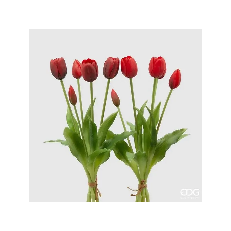 Mazzo di cinque Tulipani EDG cm. 40 in vari colori, ideale per decorazioni, composizioni ed allestimenti