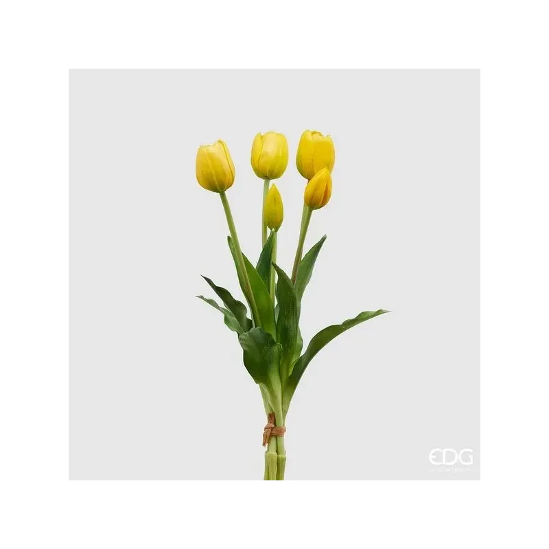 Mazzo di cinque Tulipani EDG cm. 40 in vari colori, ideale per decorazioni, composizioni ed allestimenti