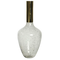Vaso Vetro Collo Oro h 48 Cm