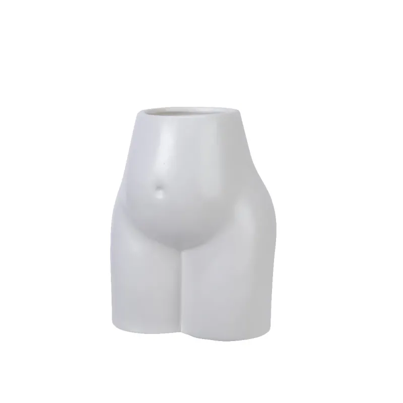 Vaso Femme in Porcellana Bianca h 16,5 Cm