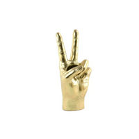 Portavaso Mano Oro in Resina h 29