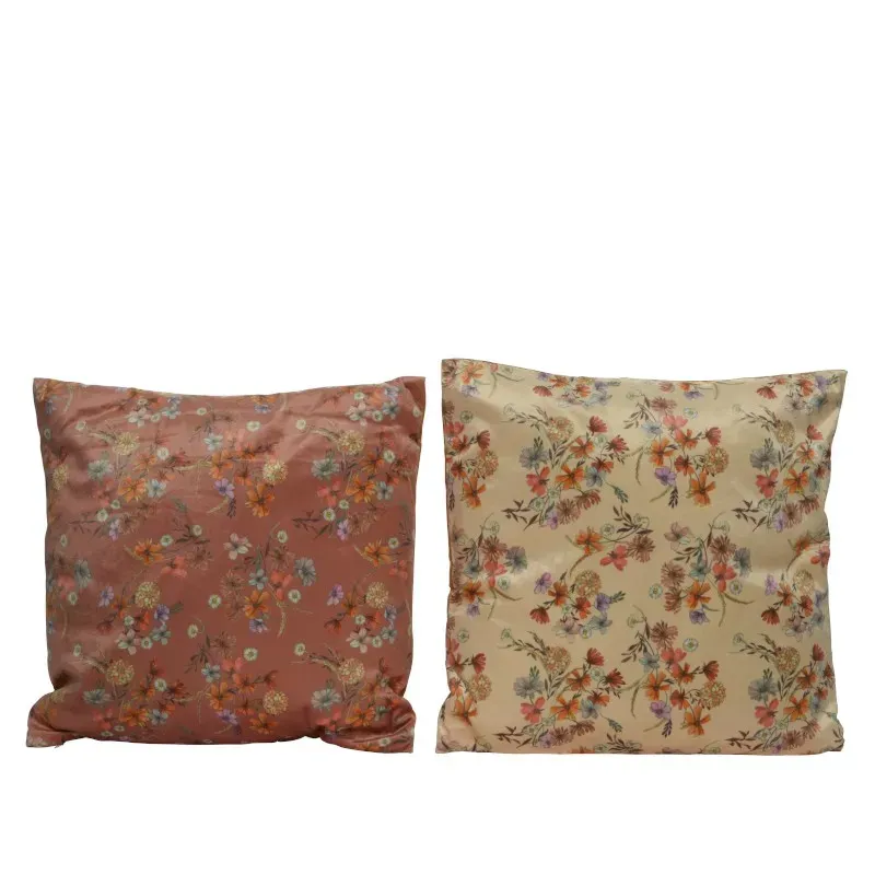 Cuscino Velvet con Fiori Assortiti cm 45x45
