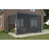 Copertura Tenda Laterale Bianco e Grigio per Pergola Bioclimatica mt.3x3 e 3x4