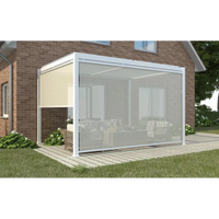 Copertura Tenda Laterale Bianco e Grigio per Pergola Bioclimatica mt.3x3 e 3x4