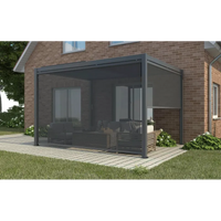Copertura Tenda Laterale Bianco e Grigio per Pergola Bioclimatica mt.3x3 e 3x4