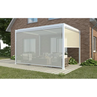 Copertura Tenda Laterale Bianco e Grigio per Pergola Bioclimatica mt.3x3 e 3x4