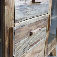 Credenza Doroty 3 Cassetti e 4 Ripiani in Legno di Pino