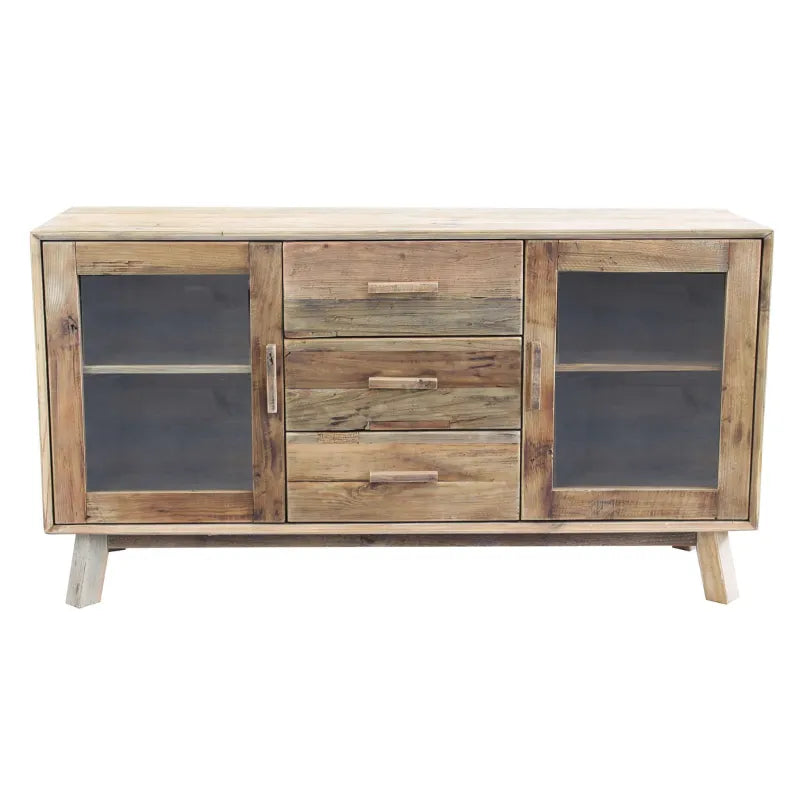 Credenza Doroty 3 Cassetti e 4 Ripiani in Legno di Pino