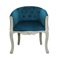 Poltrona Catrine in Velluto Blu