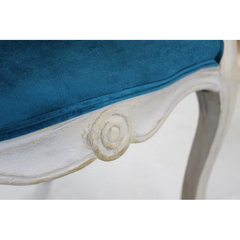 Poltrona Catrine in Velluto Blu