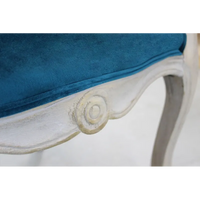 Poltrona Catrine in Velluto Blu
