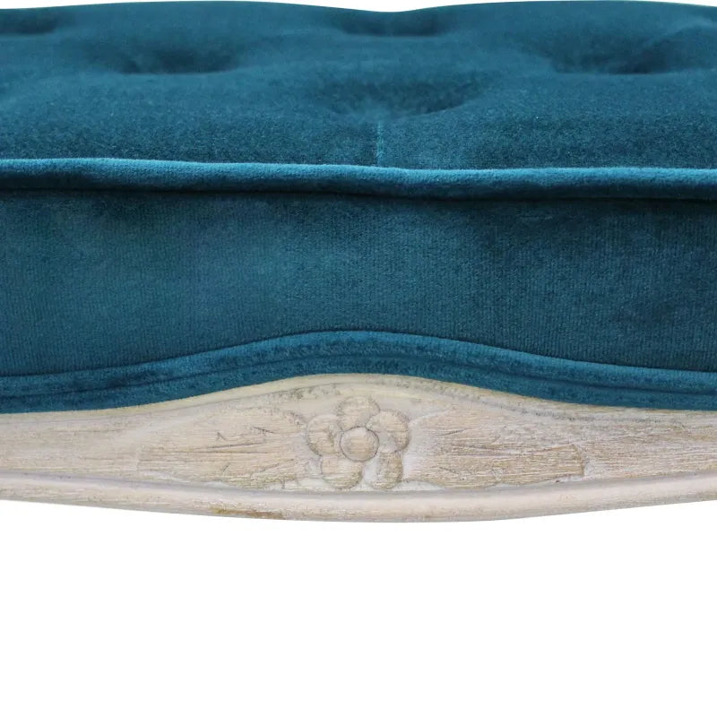 Sgabello Charlotte in Velluto Blu