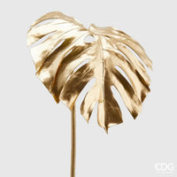 Foglia Monstera Metallo Oro Cm.104