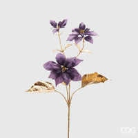 Ramo Stella di Natale Lavanda con Stelo Oro in due misure EDG, Ideale per uso professionale in attività commerciali