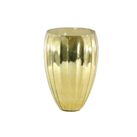 Vaso Anita in Vetro Sfaccettato Oro e Argento nelle Due Misure