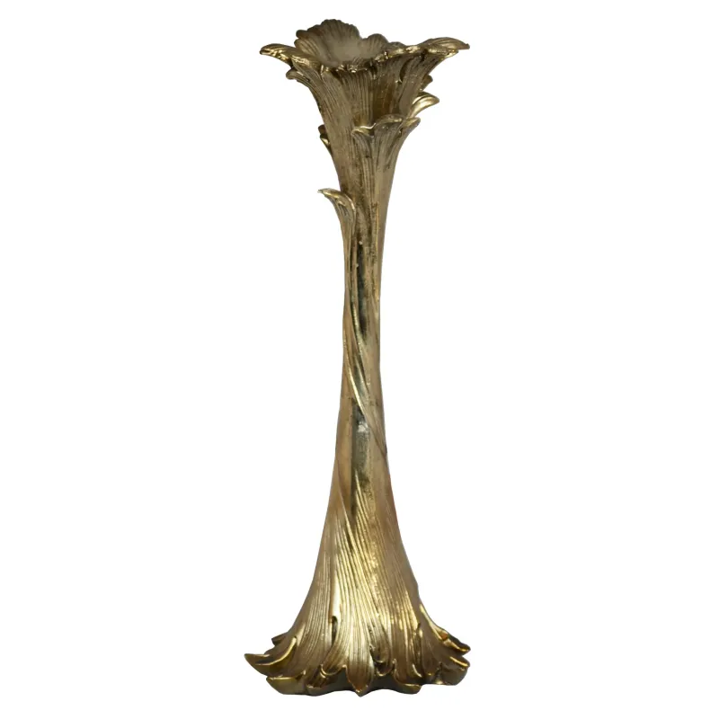 Candelabro Ernst in Resina Oro Due Misure
