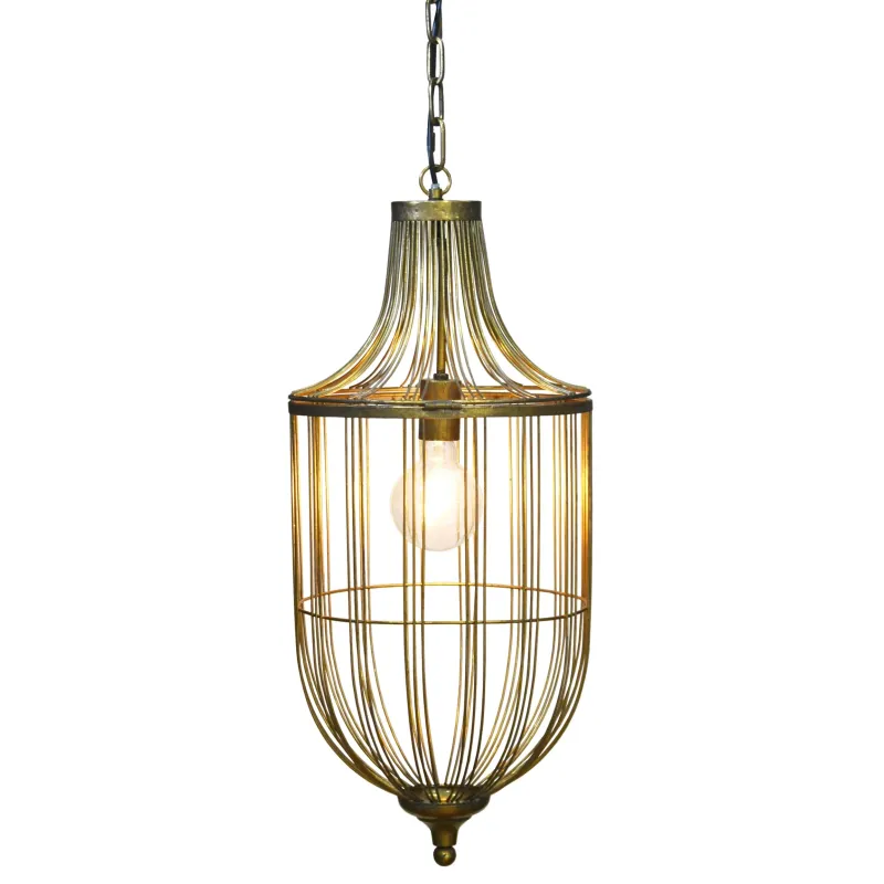 Lampadario Gru in Metallo Oro