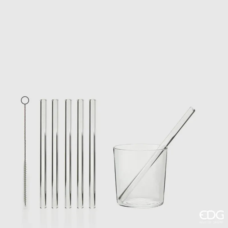6 Cannucce di Vetro con Scovolino EDG