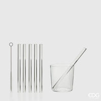 6 Cannucce di Vetro con Scovolino EDG