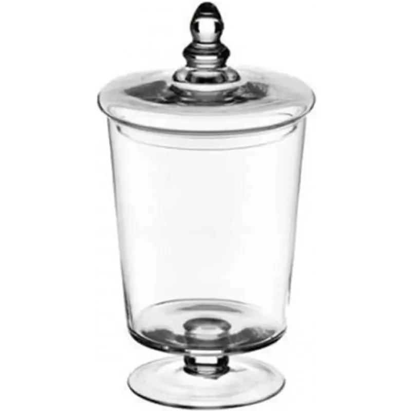 Vaso in Vetro con Coperchio h 30 cm