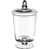 Vaso in Vetro con Coperchio h 30 cm