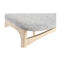 Set 2 Sedie in Legno con Seduta Grigio Melange