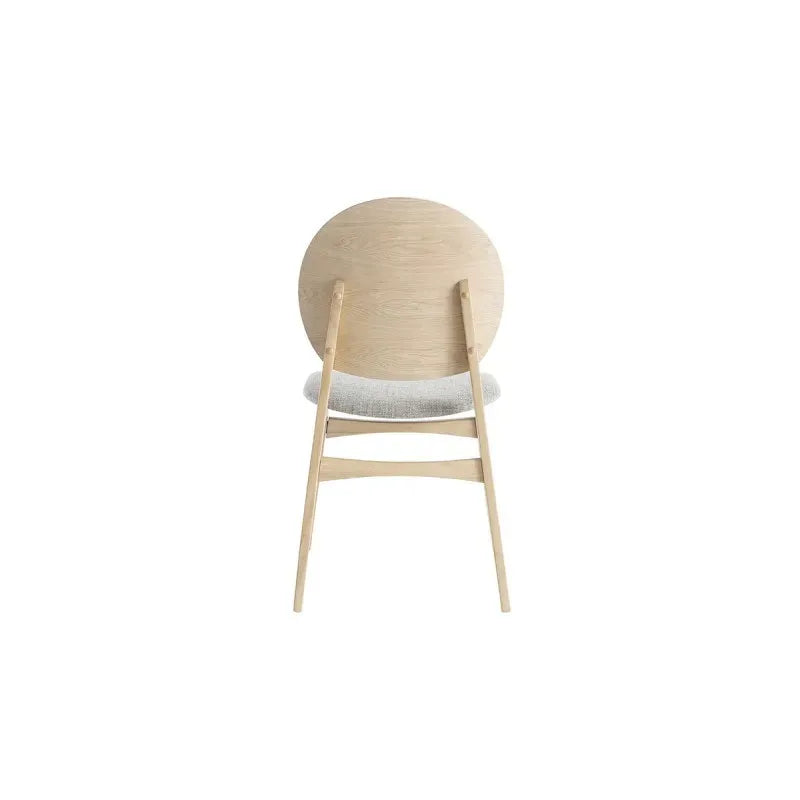 Set 2 Sedie in Legno con Seduta Grigio Melange