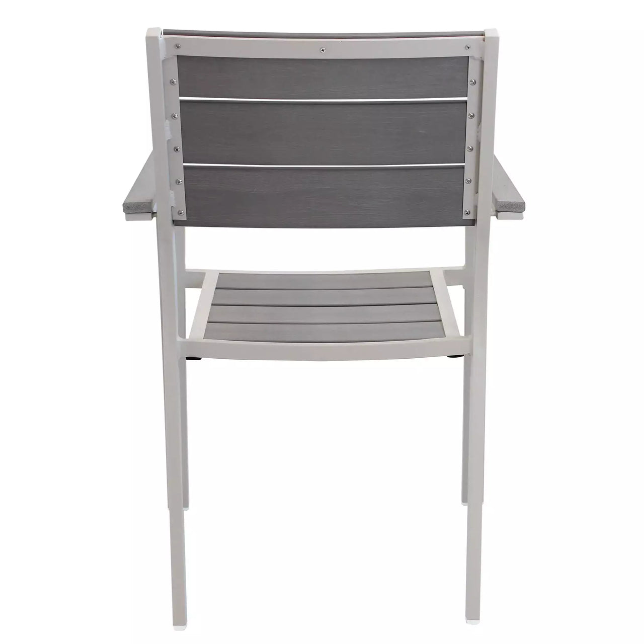 Poltrona da Giardino in Alluminio e Seduta in Polywood Impilabile cm.58x58x89