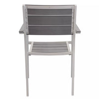 Poltrona da Giardino in Alluminio e Seduta in Polywood Impilabile cm.58x58x89