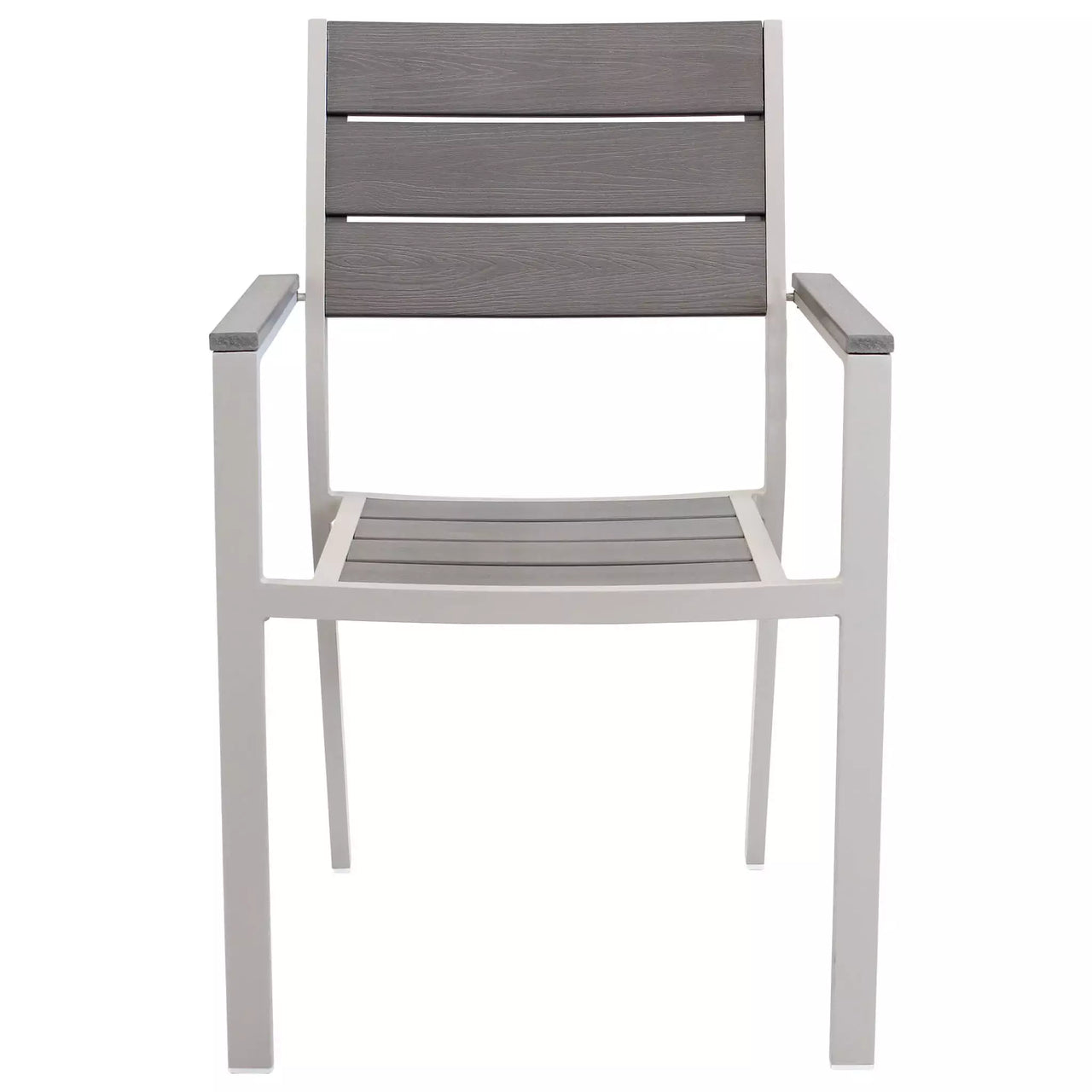 Poltrona da Giardino in Alluminio e Seduta in Polywood Impilabile cm.58x58x89
