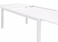 Tavolo da Giardino Esterno in Alluminio Dogato Bianco Allungabile cm.200/300x100x74 fino a 14 posti