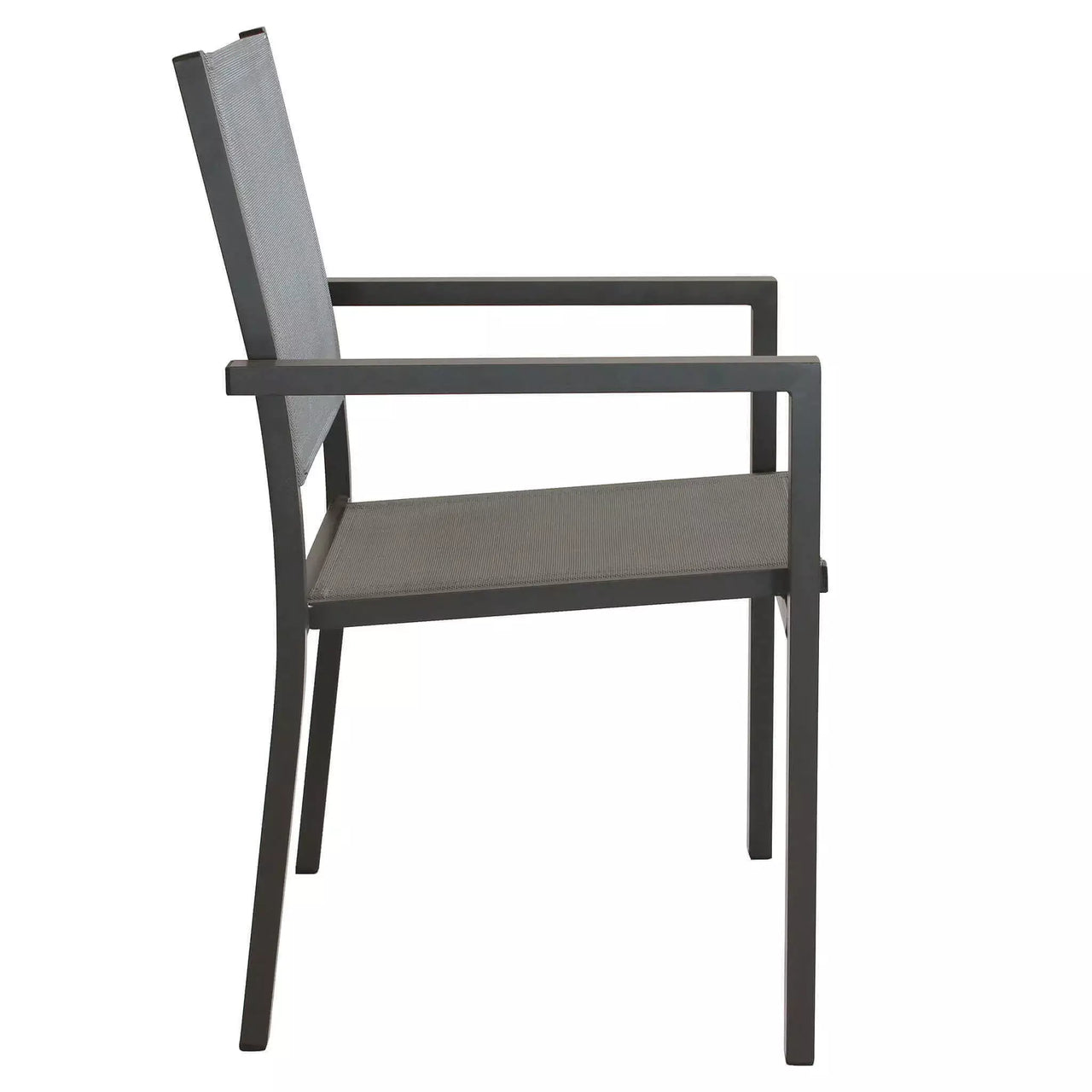 Poltrona Sedia da Giardino Impilabile in Alluminio e Textilene cm.55x58x85h in 4 Colori