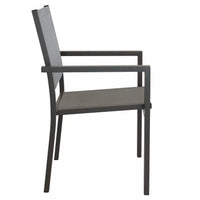 Poltrona Sedia da Giardino Impilabile in Alluminio e Textilene cm.55x58x85h in 4 Colori