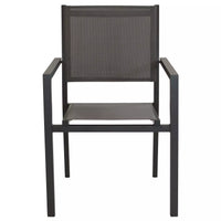 Poltrona Sedia da Giardino Impilabile in Alluminio e Textilene cm.55x58x85h in 4 Colori
