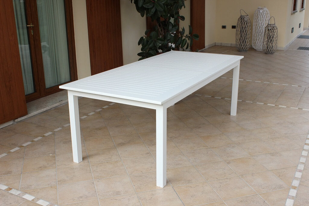 Tavolo da Giardino Esterno in Alluminio Dogato Allungabile a Scelta in 2 Misure e 4 Colori fino a 12 posti