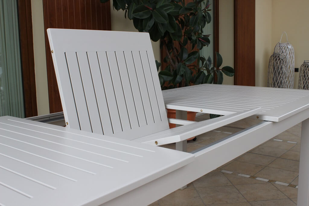 Tavolo da Giardino Esterno in Alluminio Dogato Allungabile a Scelta in 2 Misure e 4 Colori fino a 12 posti
