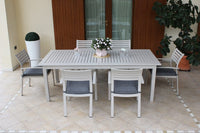 Tavolo da Giardino Esterno in Alluminio Dogato Allungabile a Scelta in 2 Misure e 4 Colori fino a 12 posti