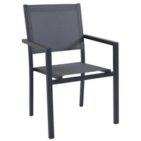 Poltrona Sedia da Giardino Impilabile in Alluminio e Textilene cm.55x58x85h in 4 Colori