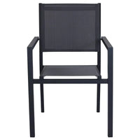 Poltrona Sedia da Giardino Impilabile in Alluminio e Textilene cm.55x58x85h in 4 Colori