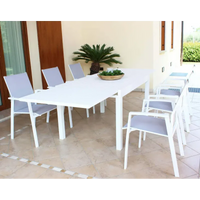 Poltrona Sedia da Giardino Impilabile in Alluminio e Textilene in 3 Colori cm.57x61x89h (ESPOSIZIONE)